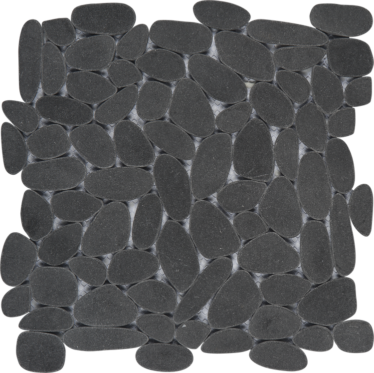 Black Sliced Pebble Mosaic