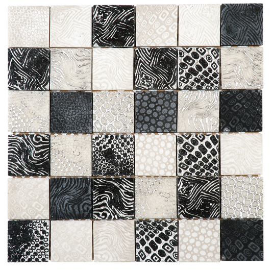 2x2 White Black DÃ©cor Sheet